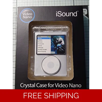 ipod Video Nano 3rd Generation 4GB 8GB Clear Cyrstal Case belt clip & Lanyard title=